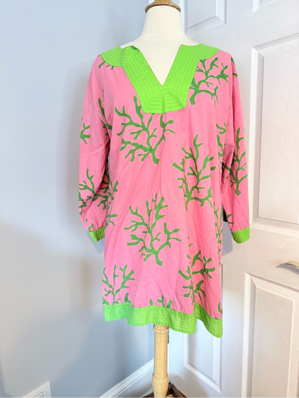 Top it Off Coral Print beach Cover Up/Tunic